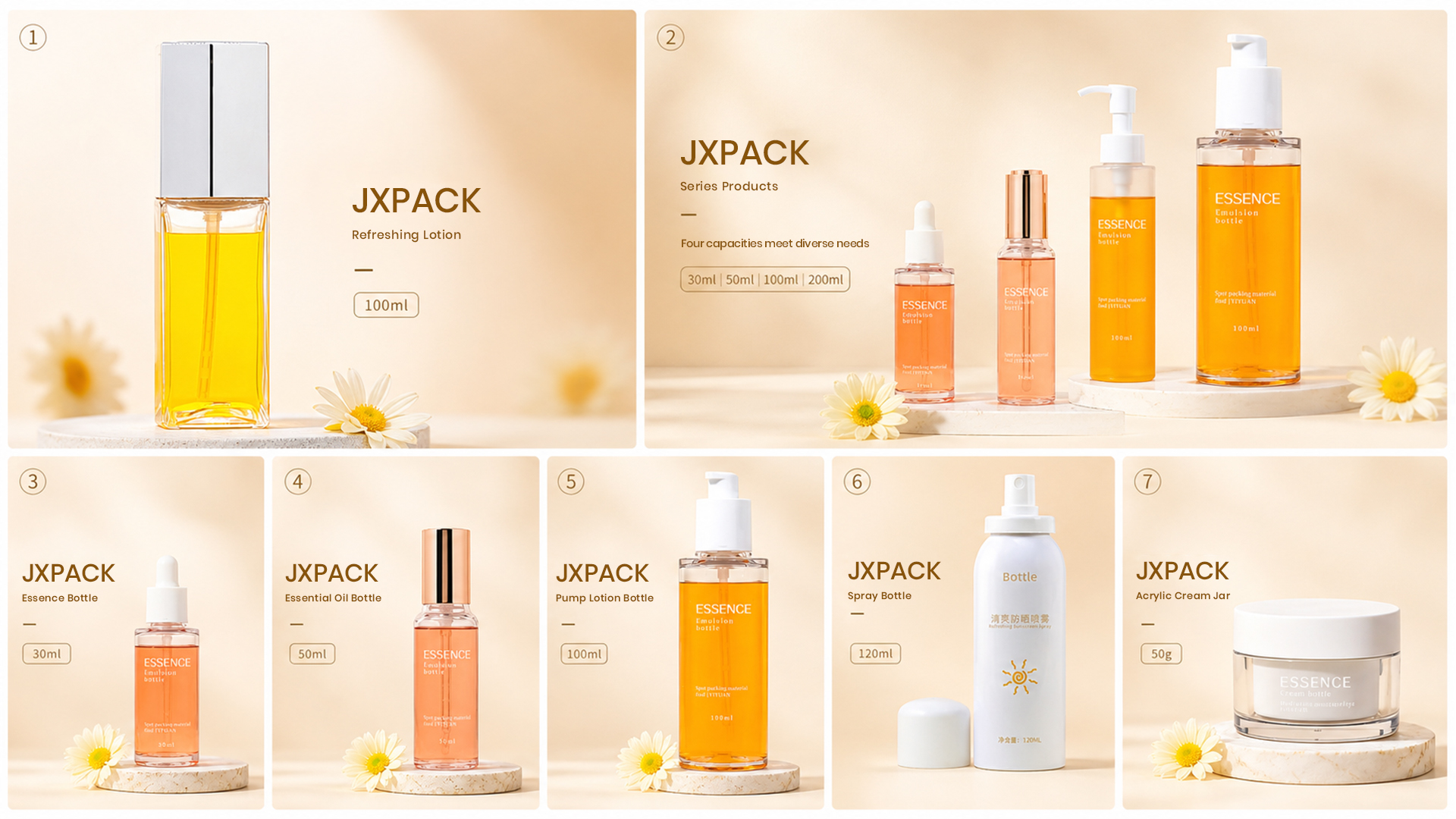 Qualidade Frasco de creme cosmético Fábrica