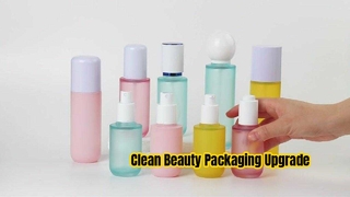 Frascos cosméticos PETG foscos modernos