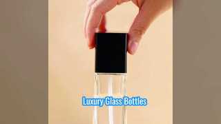 Conjunto de frasco cosmético de vidro fosco transparente com vedação à prova de vazamento e design personalizável para L