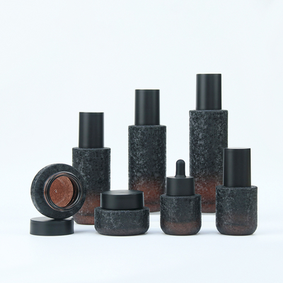 Frasco cosmético de vidro fosco personalizável para cremes e loções