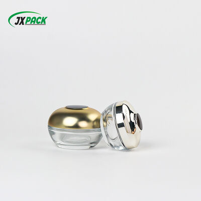 Frasco de vidro de luxo com tampa de ouro eletroplacado ️ Proof de vazamento & Frasco de vidro cosmético personalizável